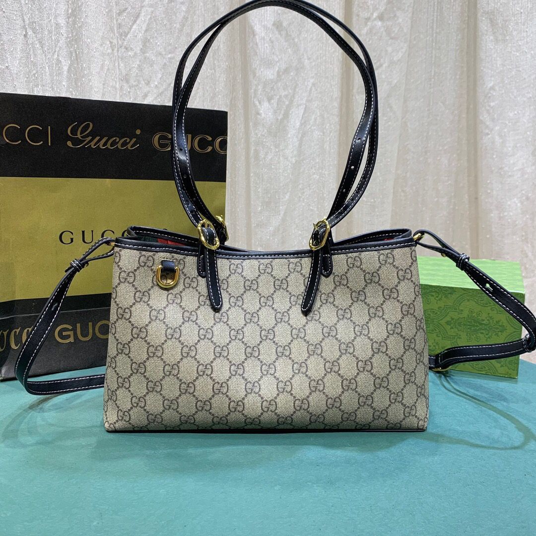 GUCCI GG Emblem Small Tote Bag