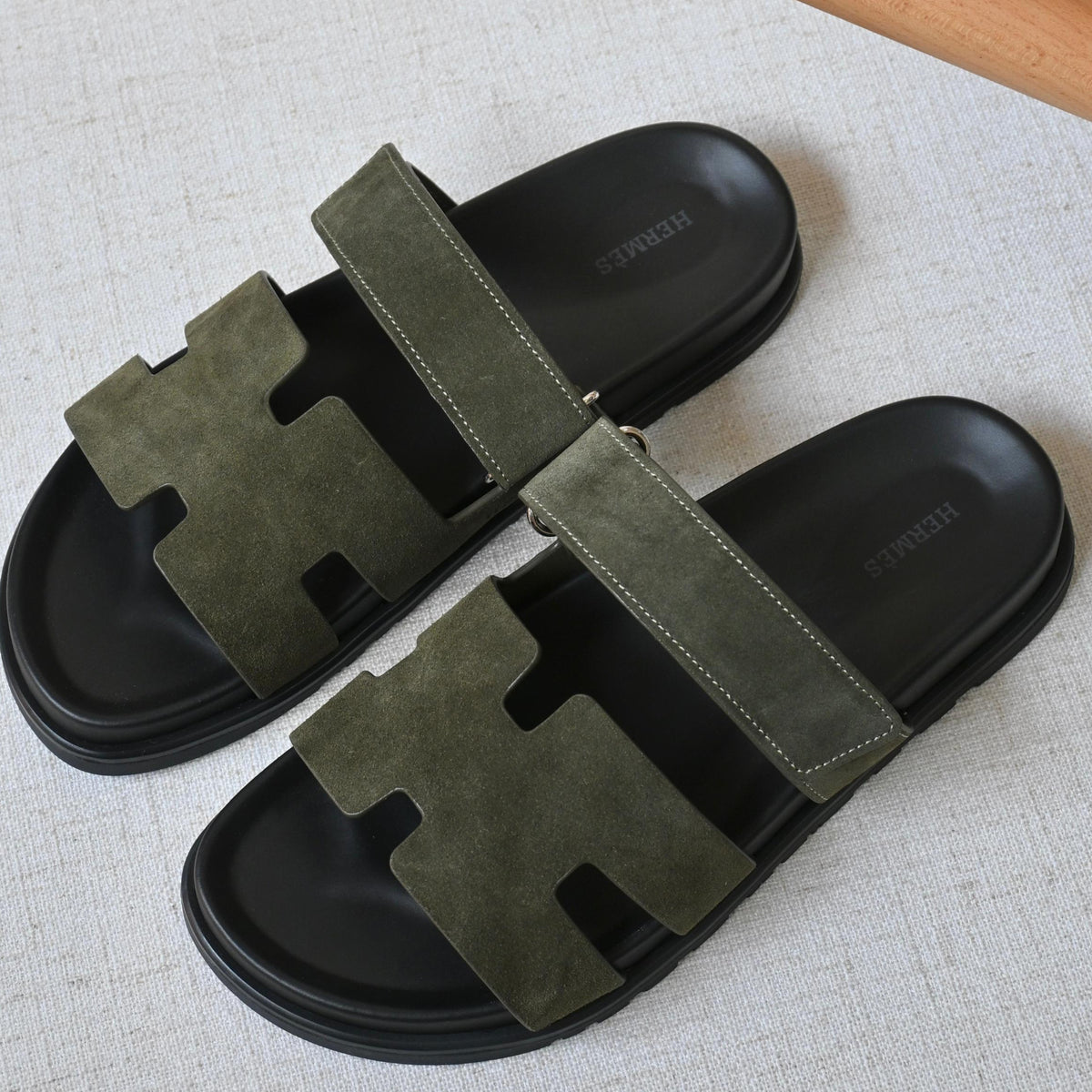 Hermes Chypre Men Slipper Velvet