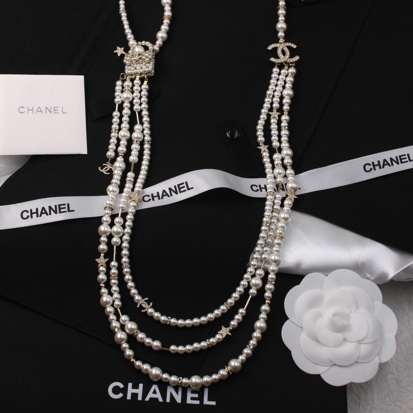 Chanel Pearl Multi-Strand Sautoir (Long) Necklace