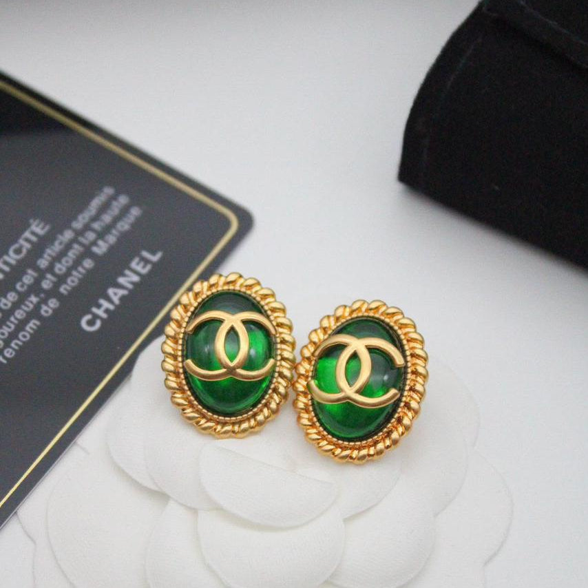 Chanel CC Costume Earrings