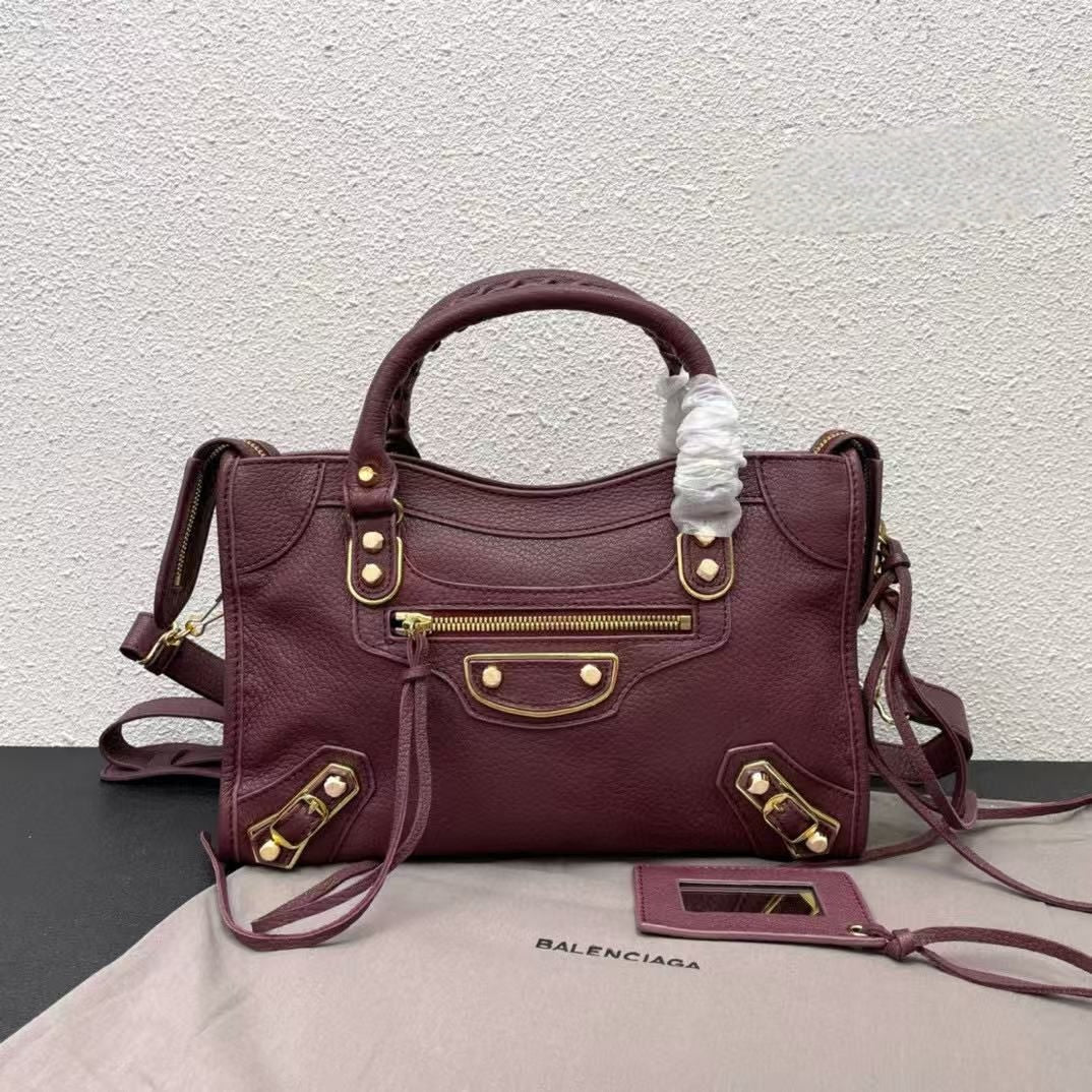 Balenciaga Women's Natural Metallic City Bag