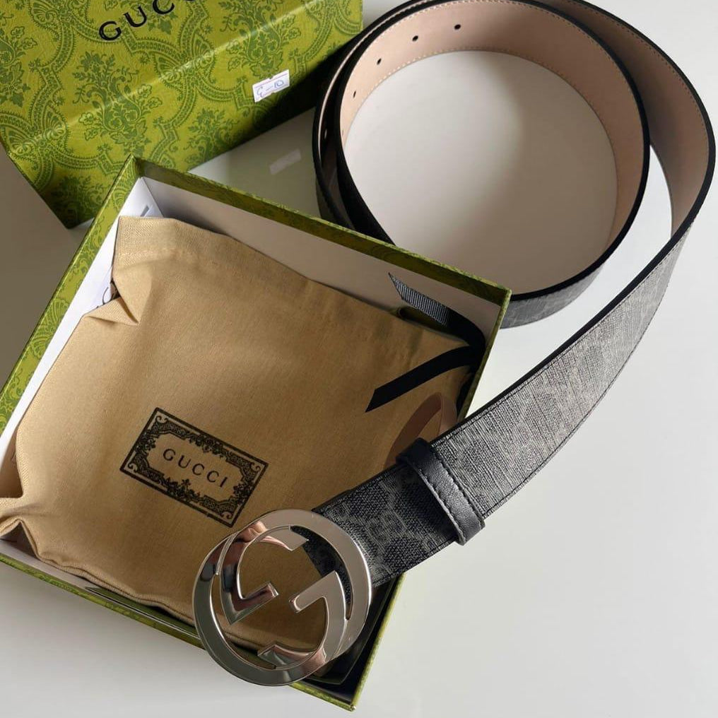 Gucci GG Supreme Belt with Interlocking G Buckle
