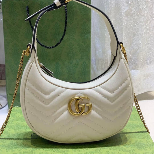 Gucci GG Marmont Half-moon shaped bag