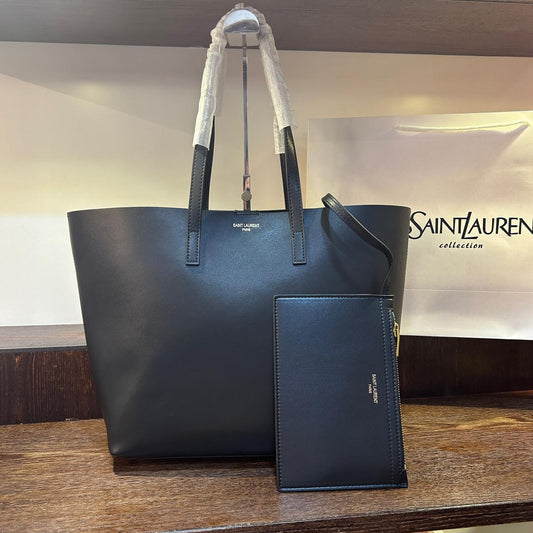 YSl Tote Leather With Wallet Bag