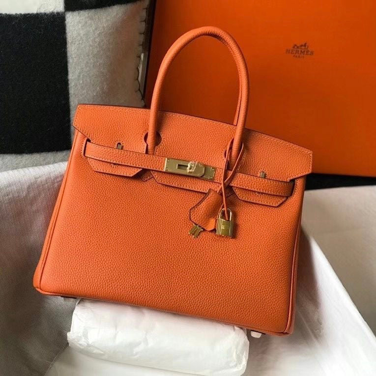 Hermès Birkin 30 Patent Leather Handbag