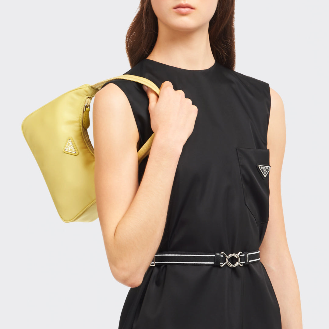 PRADA Tessuto Nylon Mini Re-Edition 2000 Shoulder Bag Yellow 597152