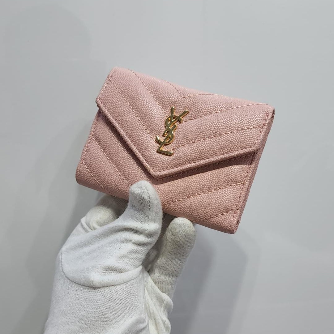 Pink Saint Laurent Compact Wallet SAINT LAURENT YSL Tiny Compact