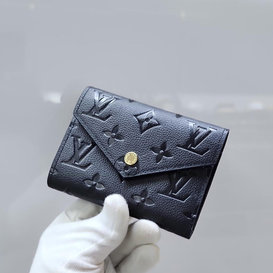 lv victorine wallet black