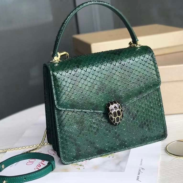 Bvlgari Serpenti Forever Snake Leather Bag