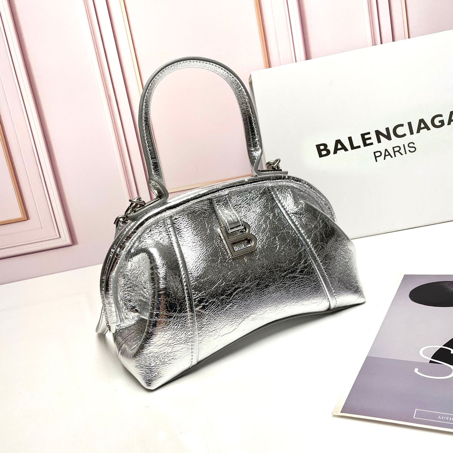 Balenciaga White Small Editor Bag