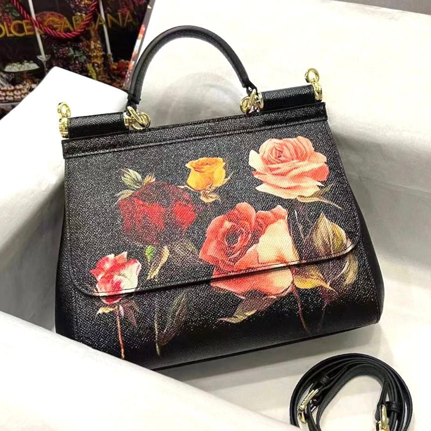 Dolce & Gabbana Sicily Floral-printed Shoulder Bag