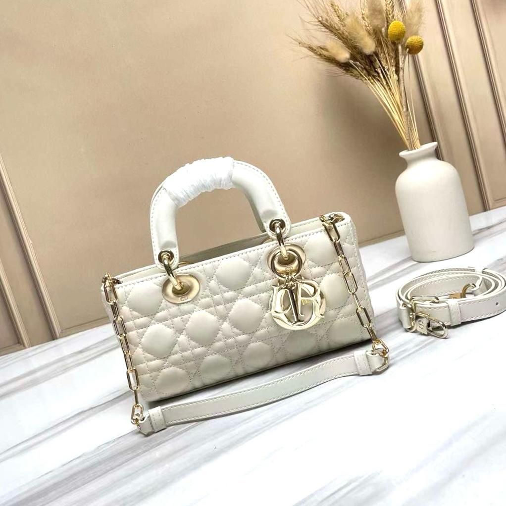 Dior Lady D-JOY Latte Cannage Lambskin mini Bag