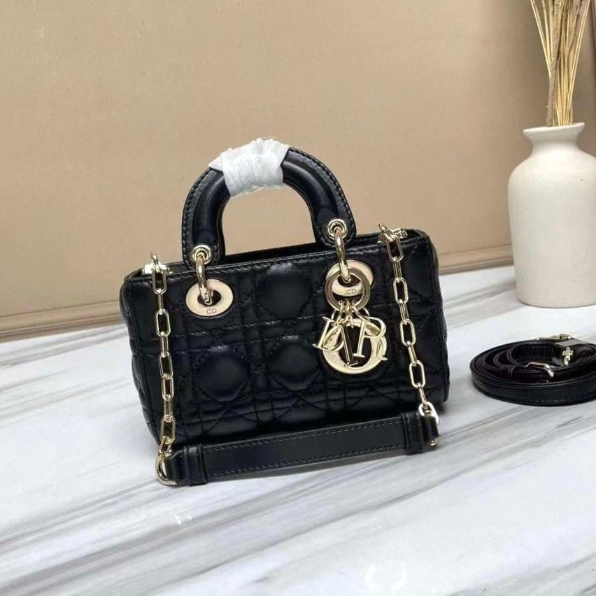 Dior Lady D-JOY Latte Cannage Lambskin Micro Bag