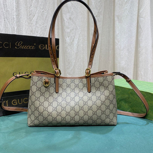 GUCCI GG Emblem Small Tote Bag