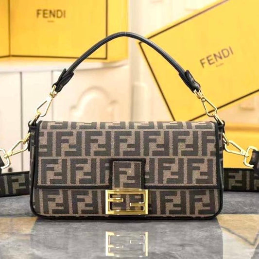 Fendi Baguette FF canvas Bag