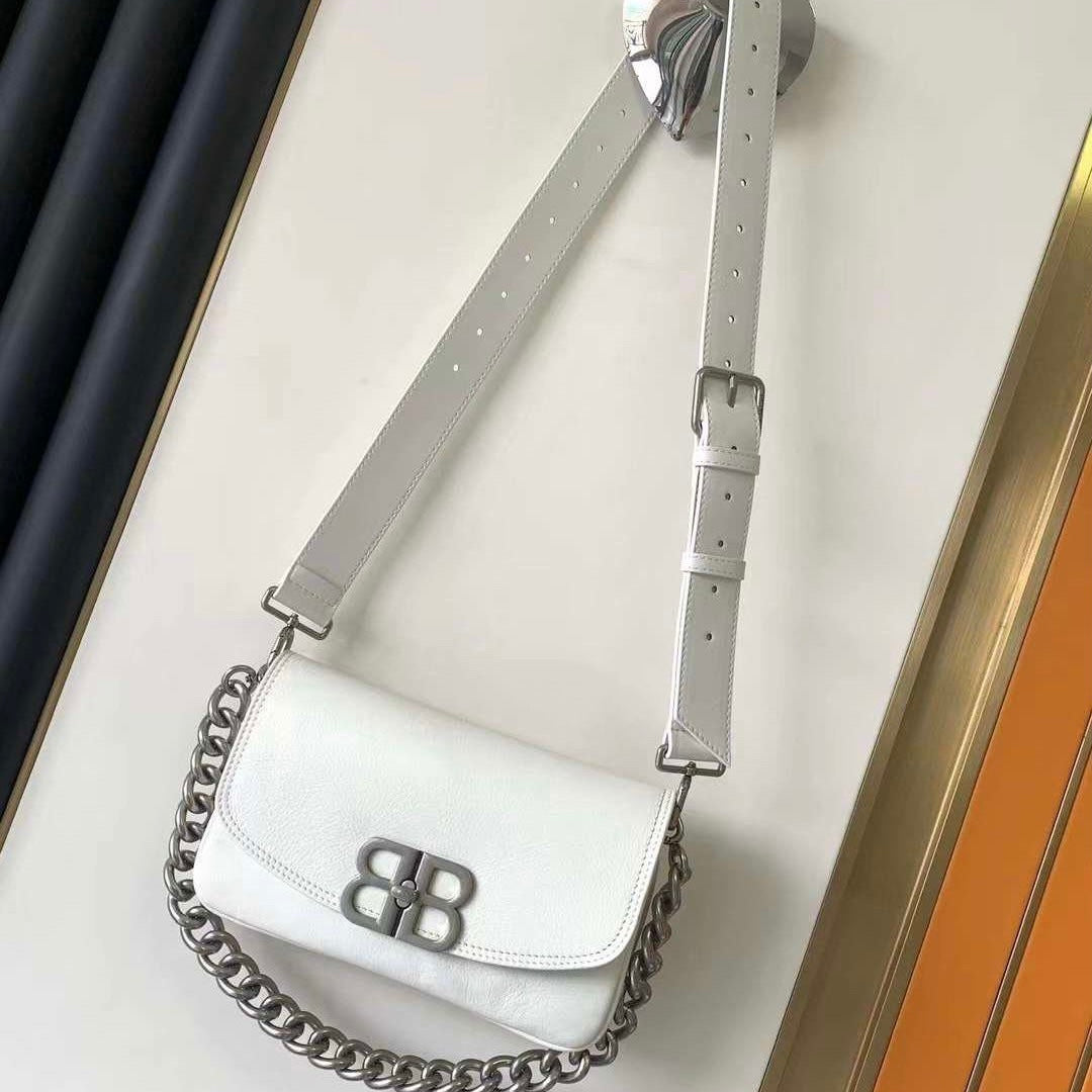 Balenciaga large BB Soft Flap Leather Shoulder Bag