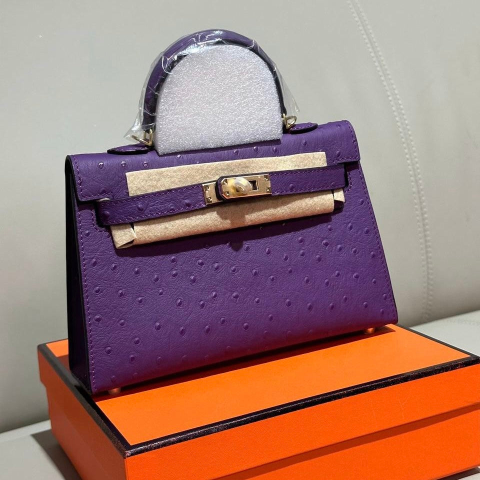 Hermes Mini Kelly Ostrich Bag