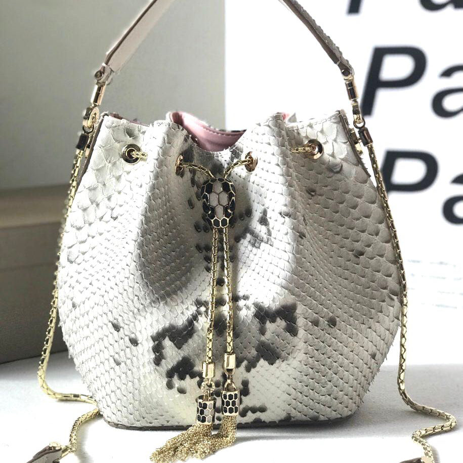 Bvlgari serpenti forever bucket snakeskin Shoulder Bag
