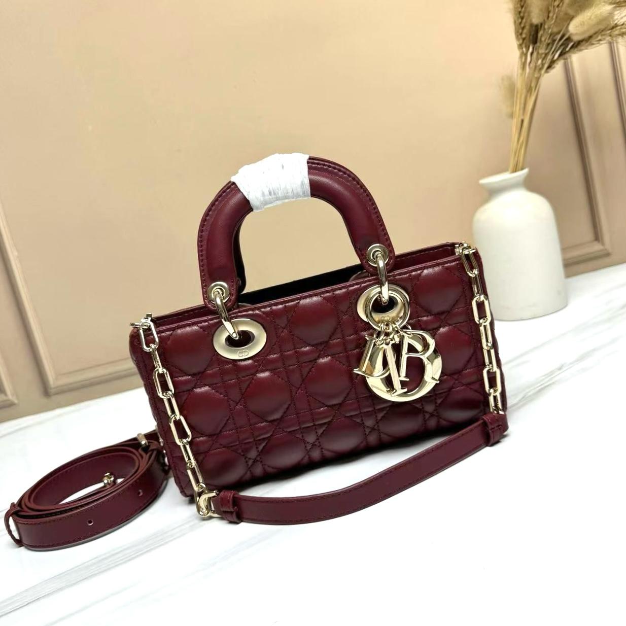 Dior Lady D-JOY Latte Cannage Lambskin mini Bag