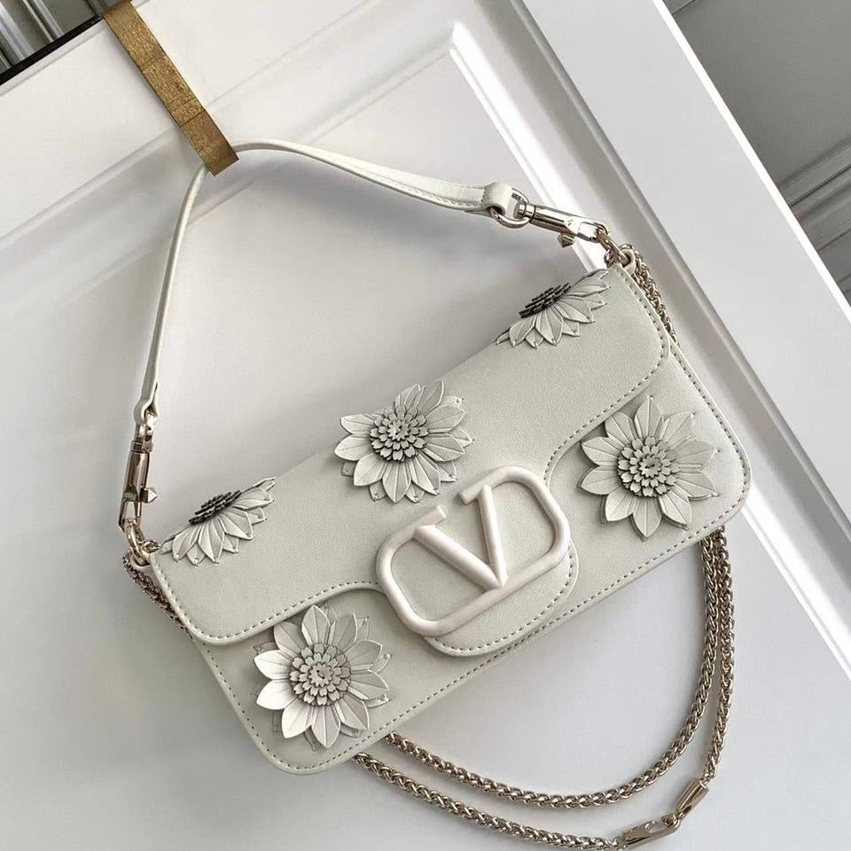 Valentino  Loco Shoulder Bag With Appliqué flower