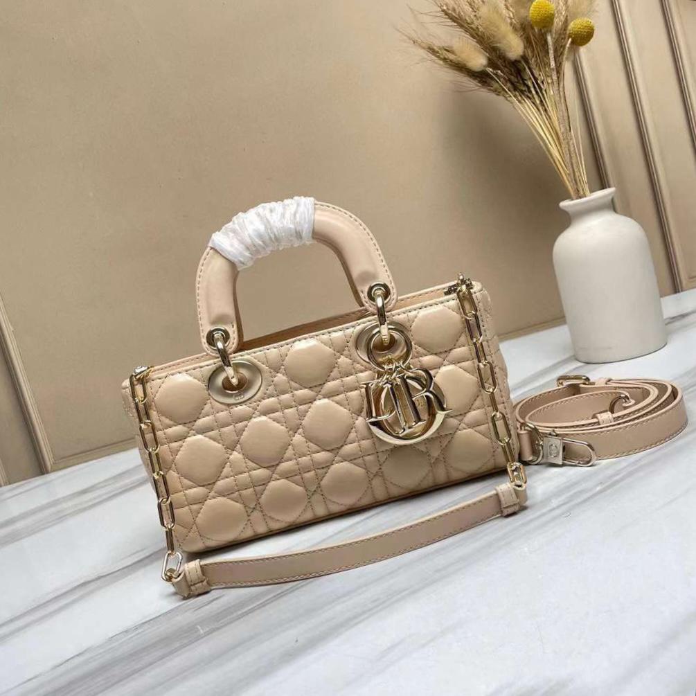 Dior Lady D-JOY Latte Cannage Lambskin mini Bag