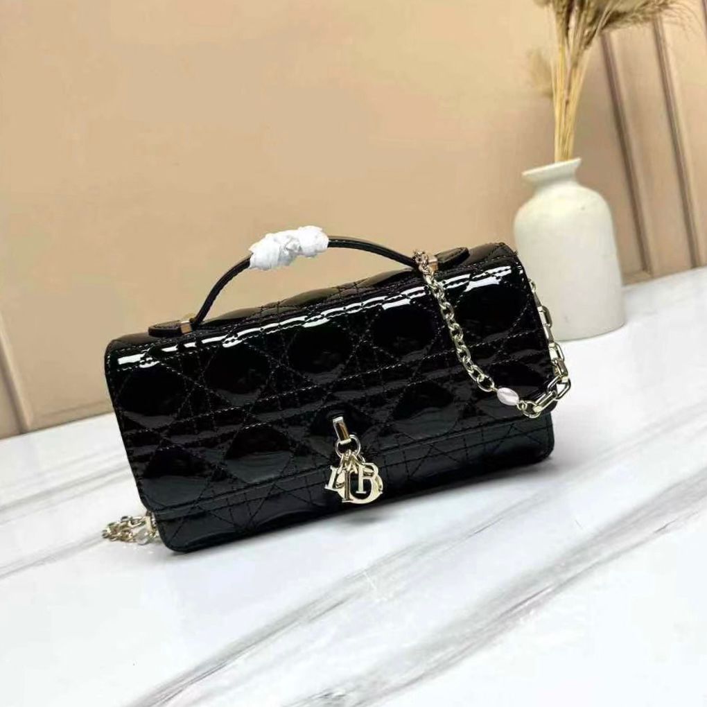 Lady Dior Pouch Latte Cannage Lambskin Bag