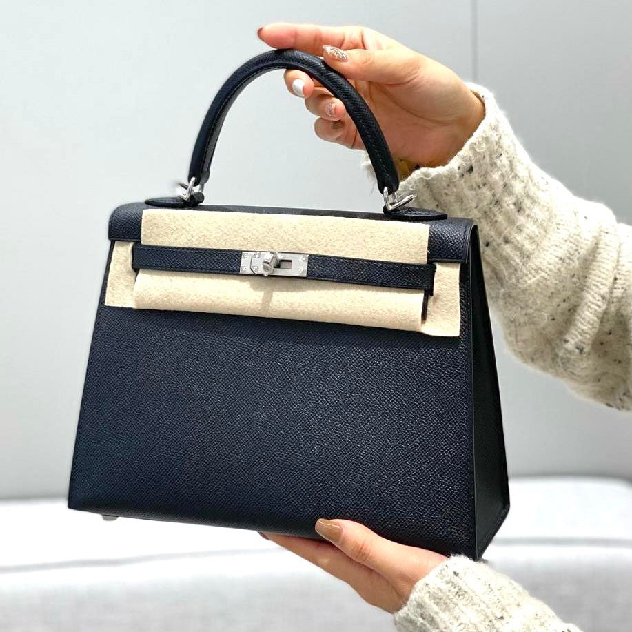 Hermes Kelly 25Cm Caviar leather Bag