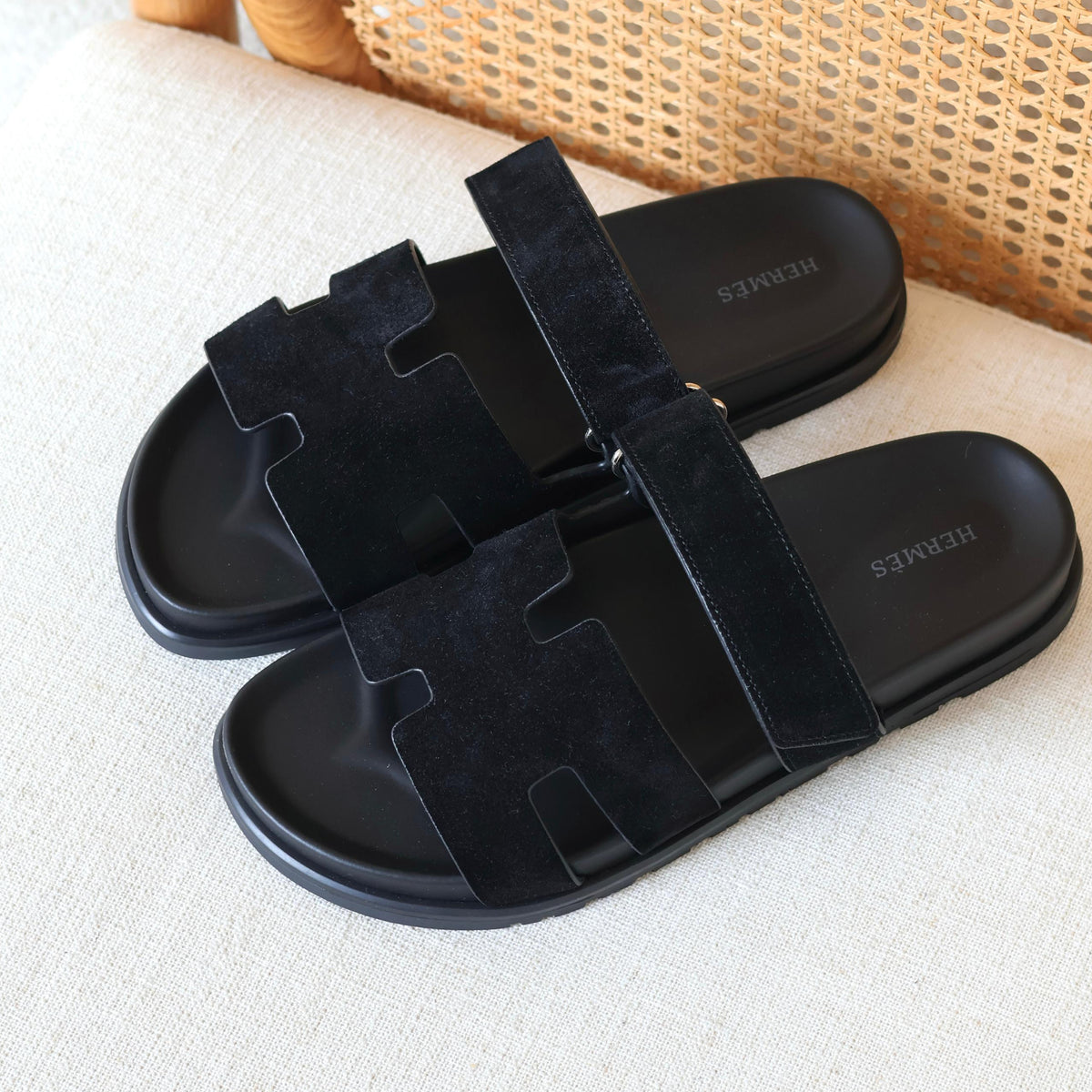 Hermes Chypre Men Slipper Velvet