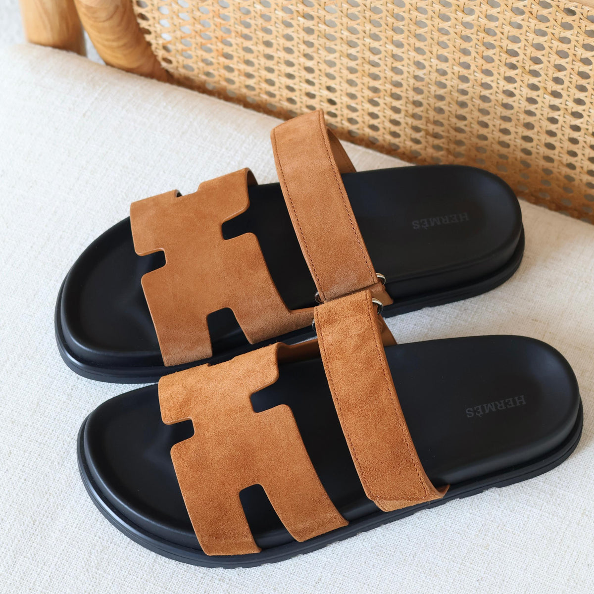 Hermes Chypre Men Slipper Velvet