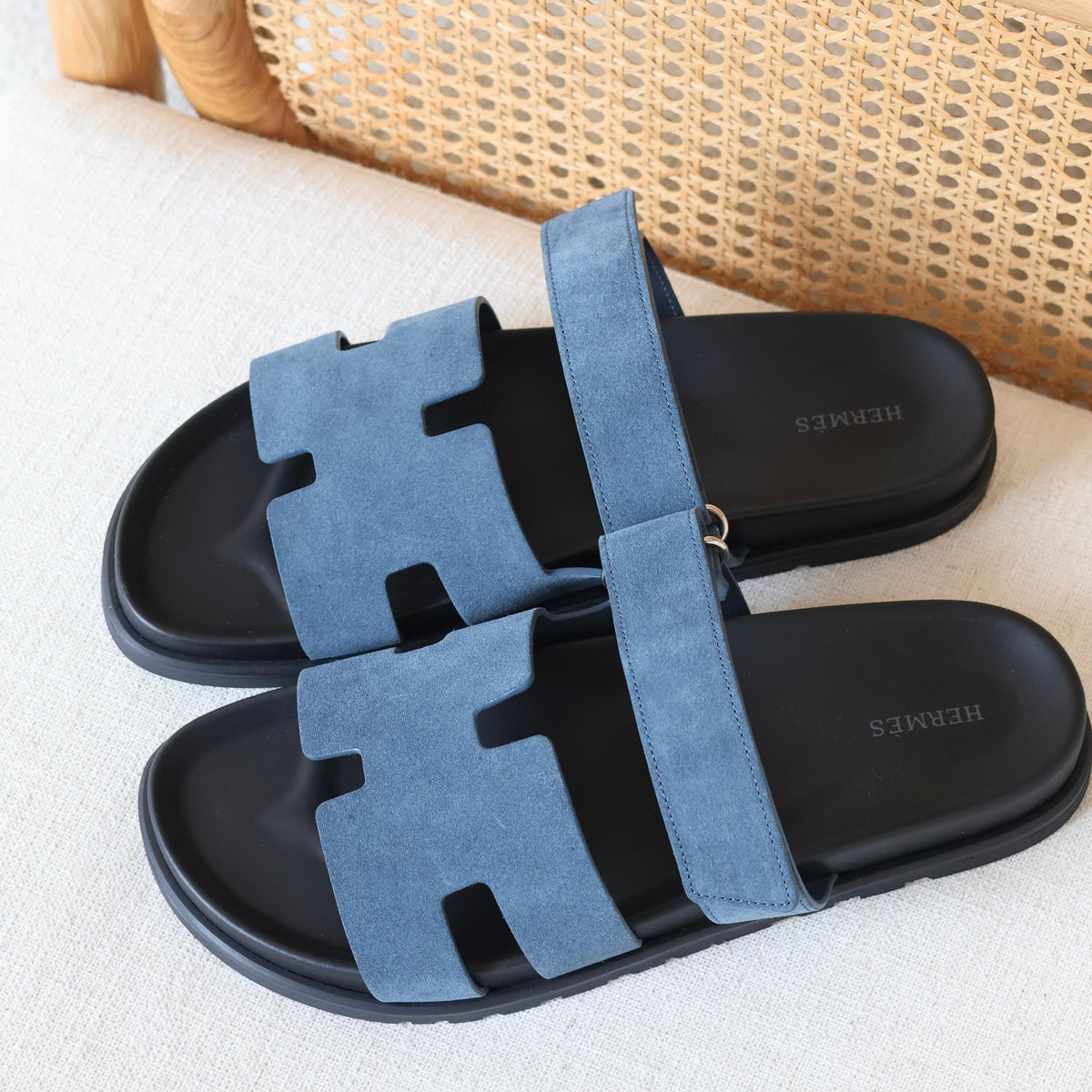 Hermes Chypre Men Slipper Velvet