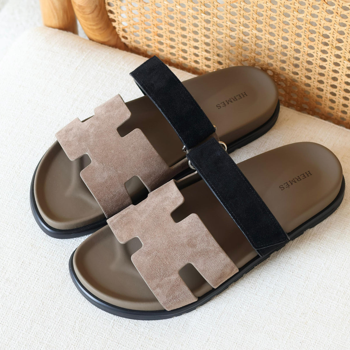 Hermes Chypre Men Slipper Velvet