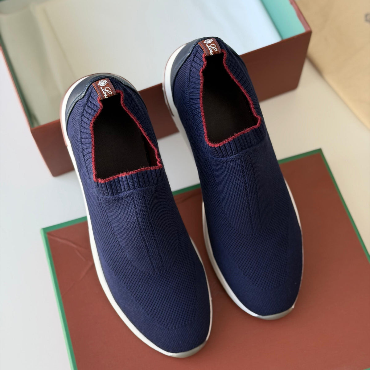Loro Piana 360 Flexy Walk Active Wish Knit Sneakers Men