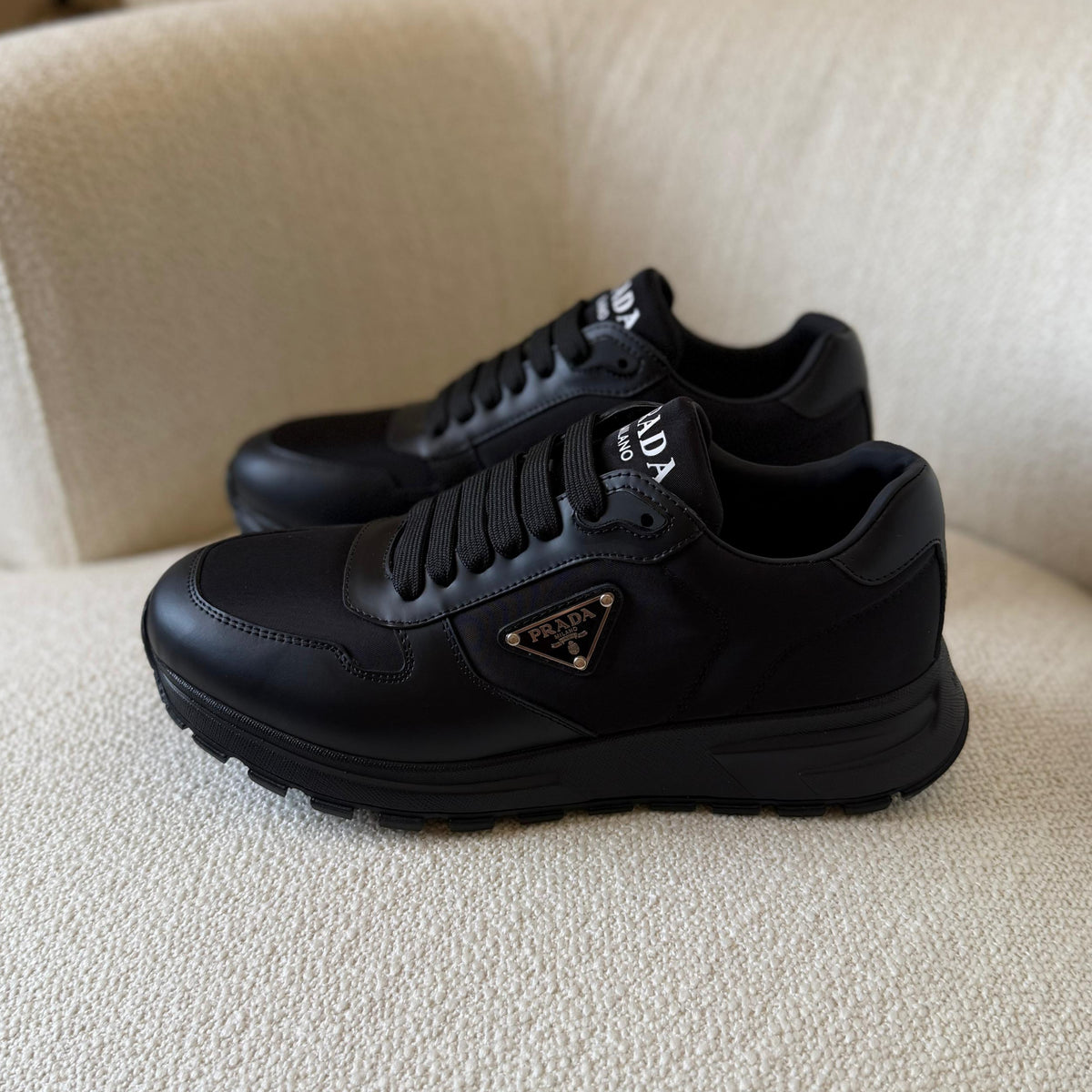 Prada Prax 2.0 Re-Nylon and Suede Sneakers Men