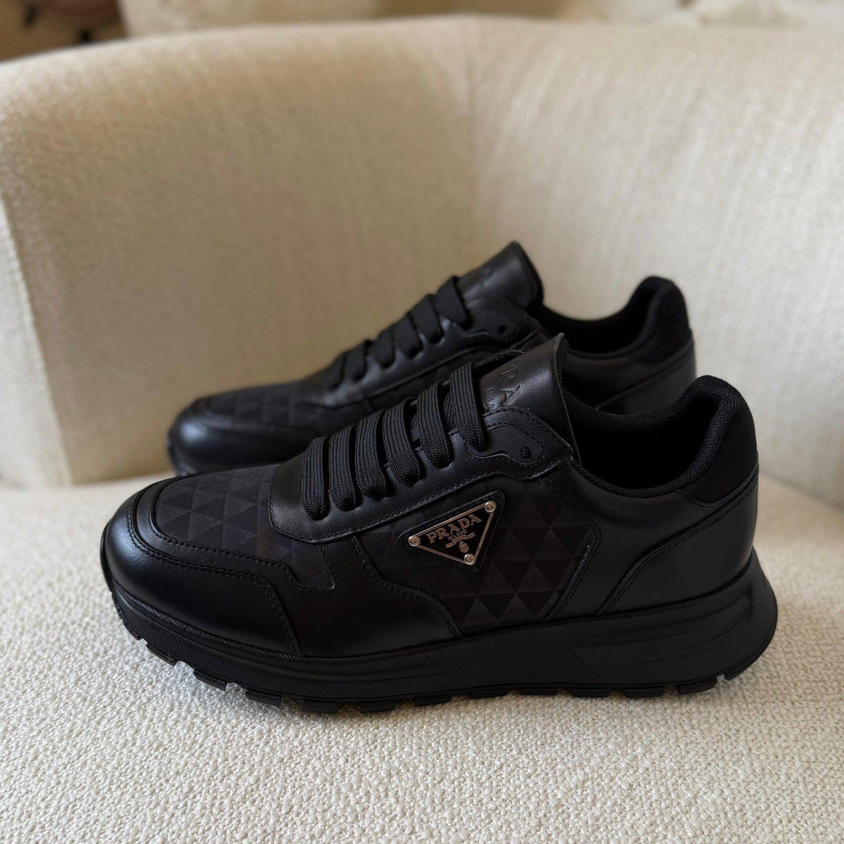 Prada Prax 2.0 Re-Nylon and Suede Sneakers Men