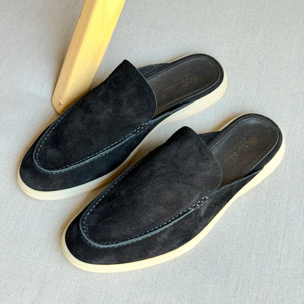 Loro Piana Babouche Walk Mules Suede Men