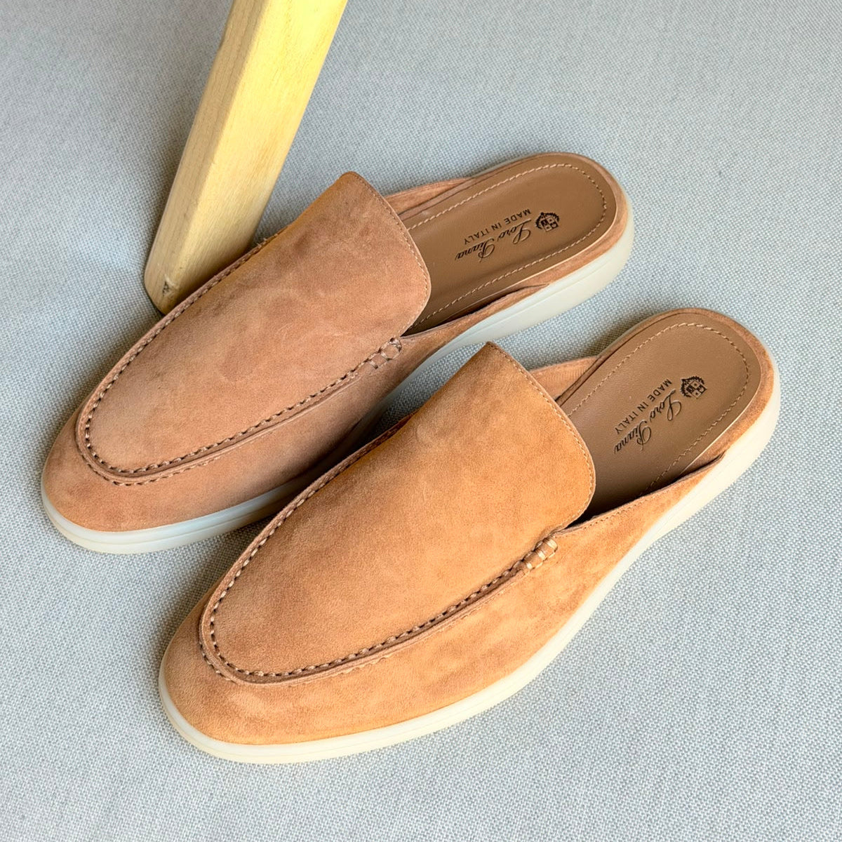 Loro Piana Babouche Walk Mules Suede Men