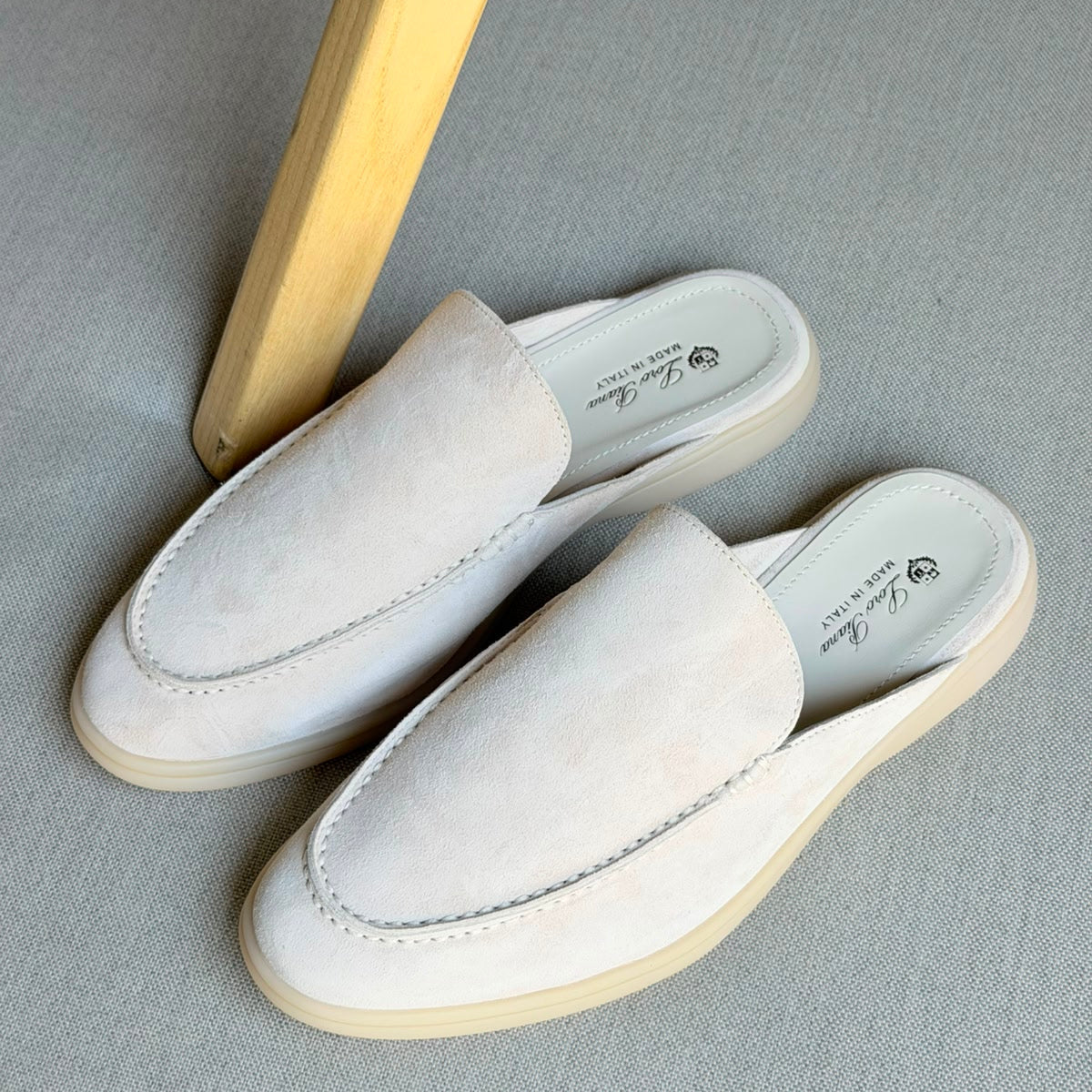 Loro Piana Babouche Walk Mules Suede Men
