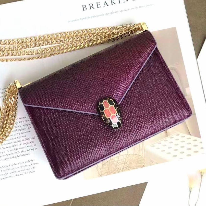 BVlgari Serpenti Forever Shoulder Metallic Bag