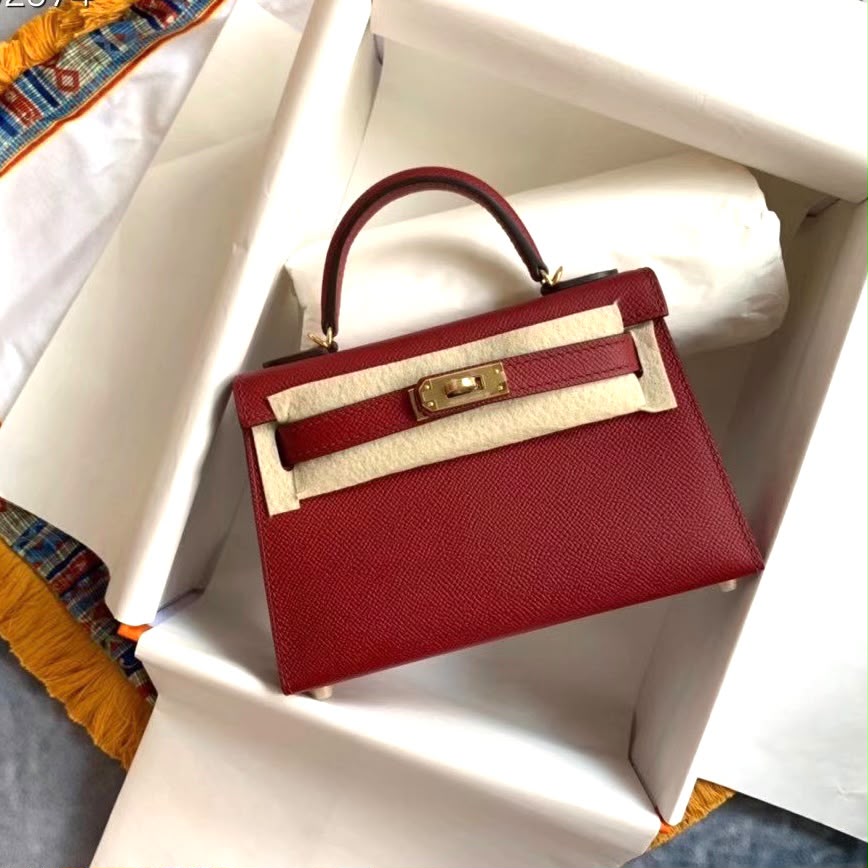 Hermes BN Kelly Togo Caviar 21CM Bag