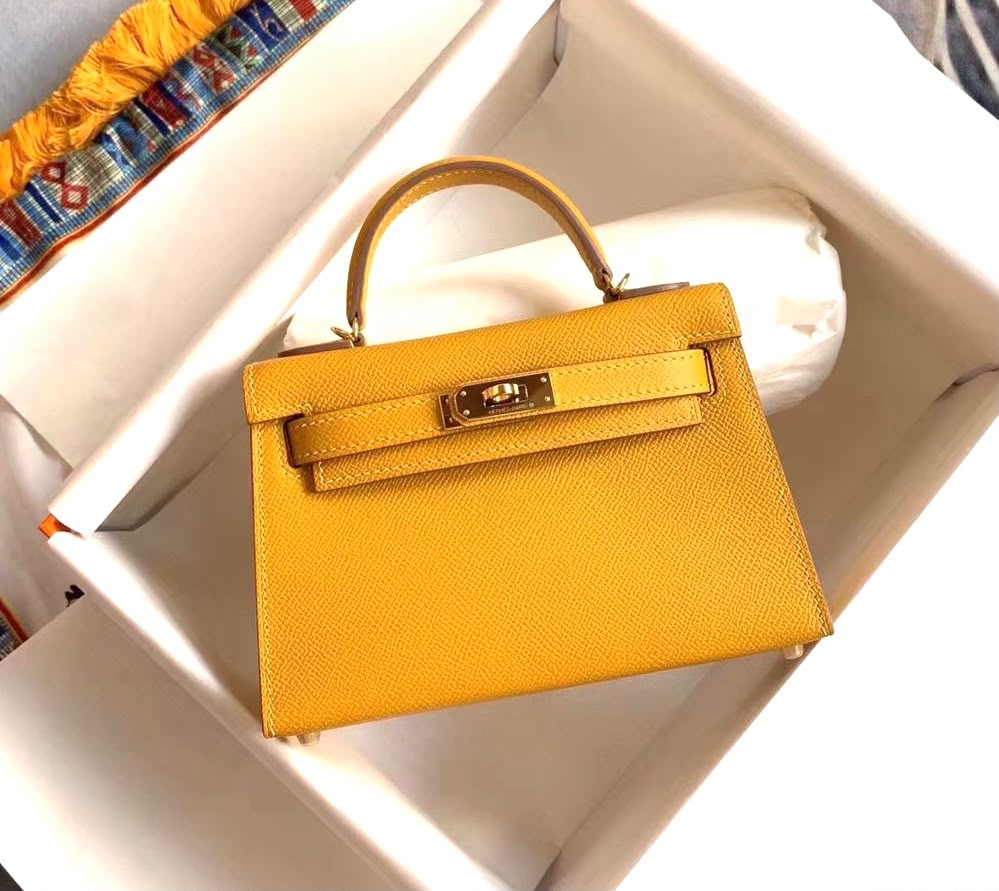 Hermes BN Kelly Togo Caviar 21CM Bag