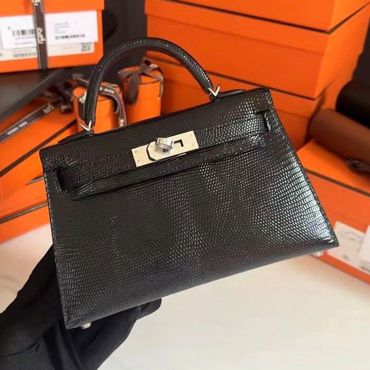 Hermes BN Kelly Togo Caviar 21CM Bag