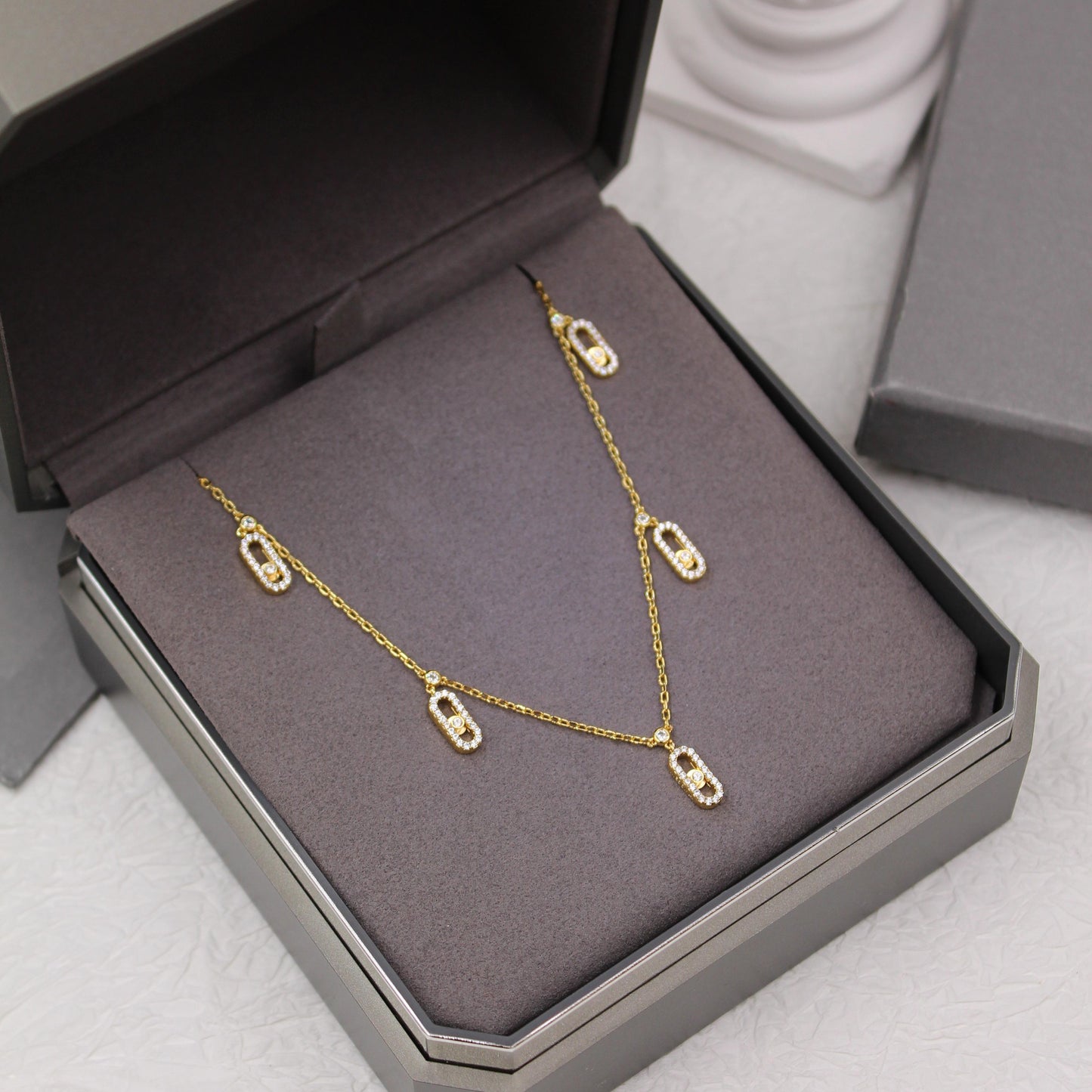 Messika Move Uno Drop Pendant Diamond Choker Necklace