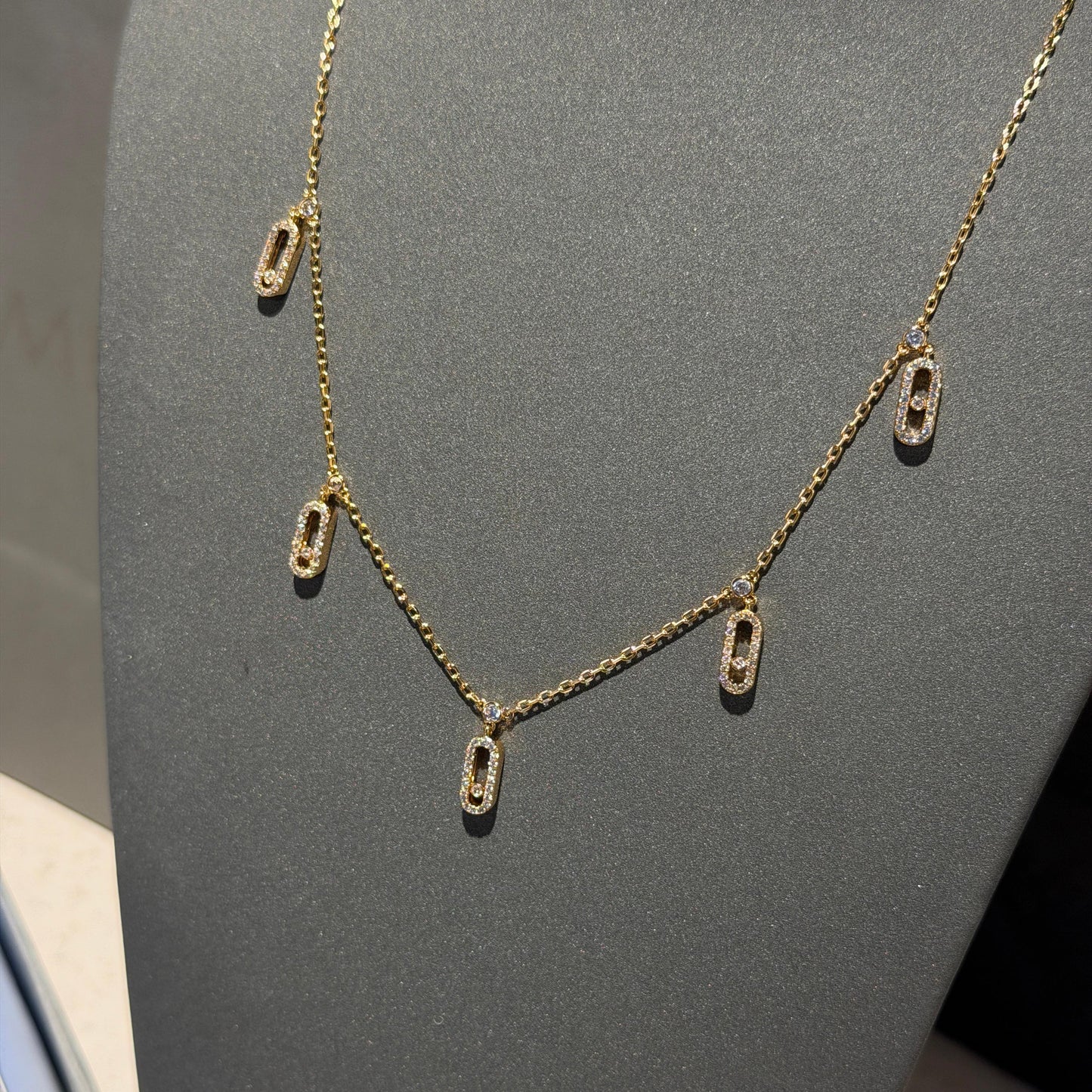 Messika Move Uno Pavé Drop Pendant Choker Necklace