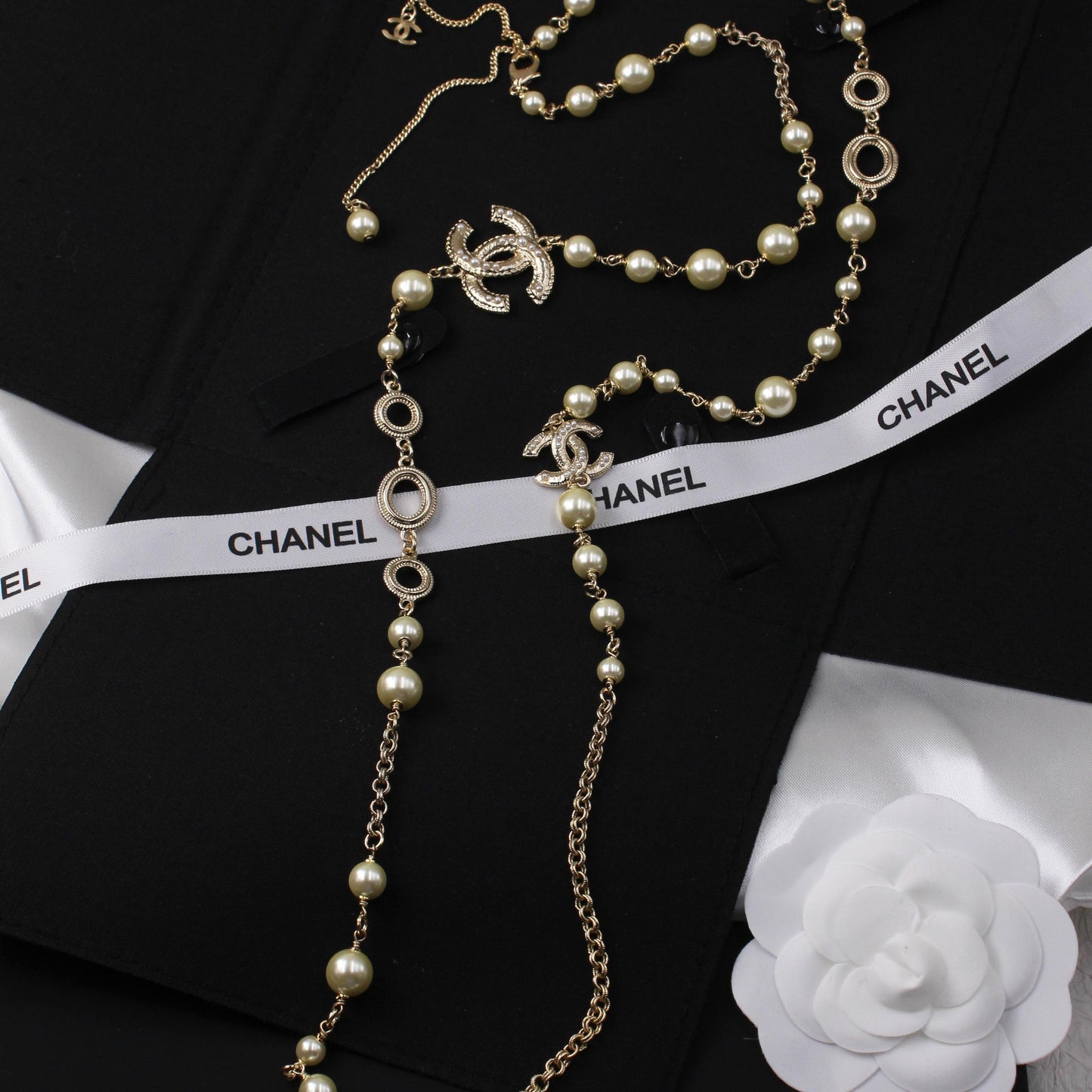 Chanel Pearl Multi-Strand Sautoir (Long) Necklace