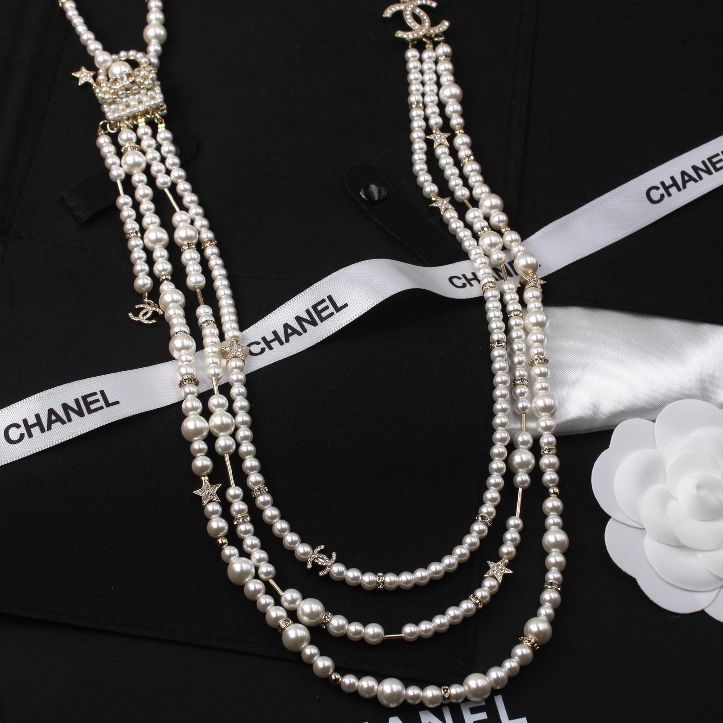 Chanel Pearl Multi-Strand Sautoir (Long) Necklace