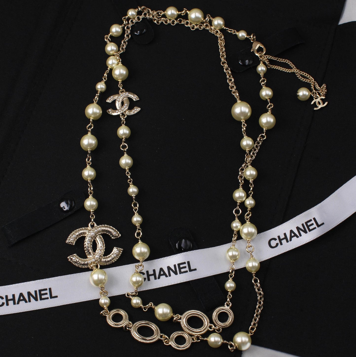 Chanel Pearl Multi-Strand Sautoir (Long) Necklace
