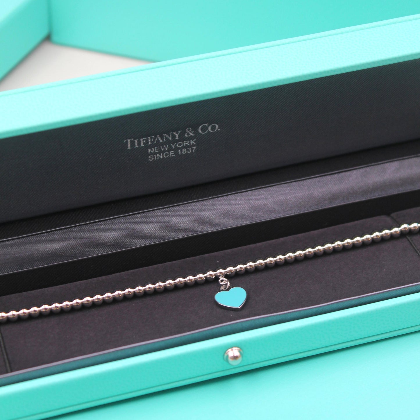Tiffany Mini Heart Tag Bead Bracelet