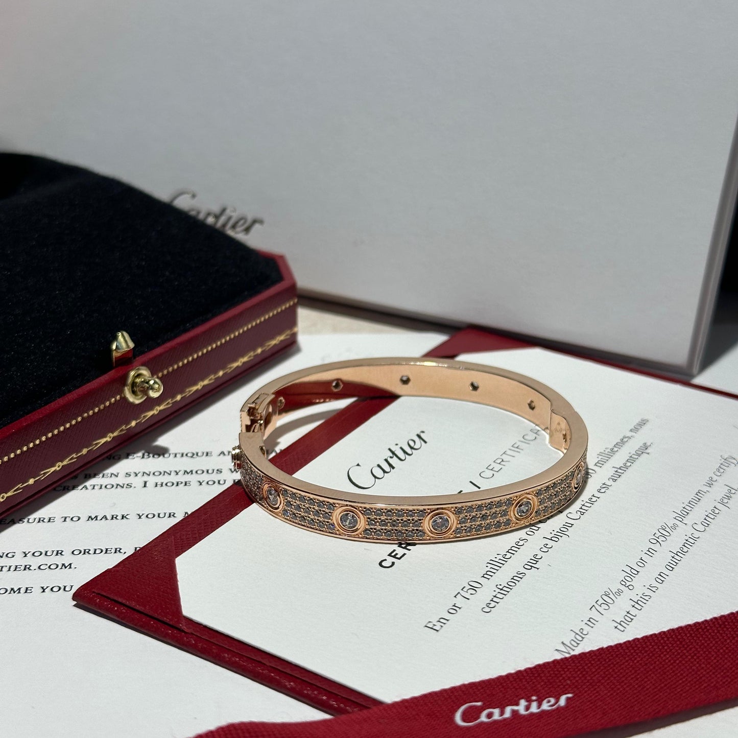 Cartier LOVE bracelet, small model, paved