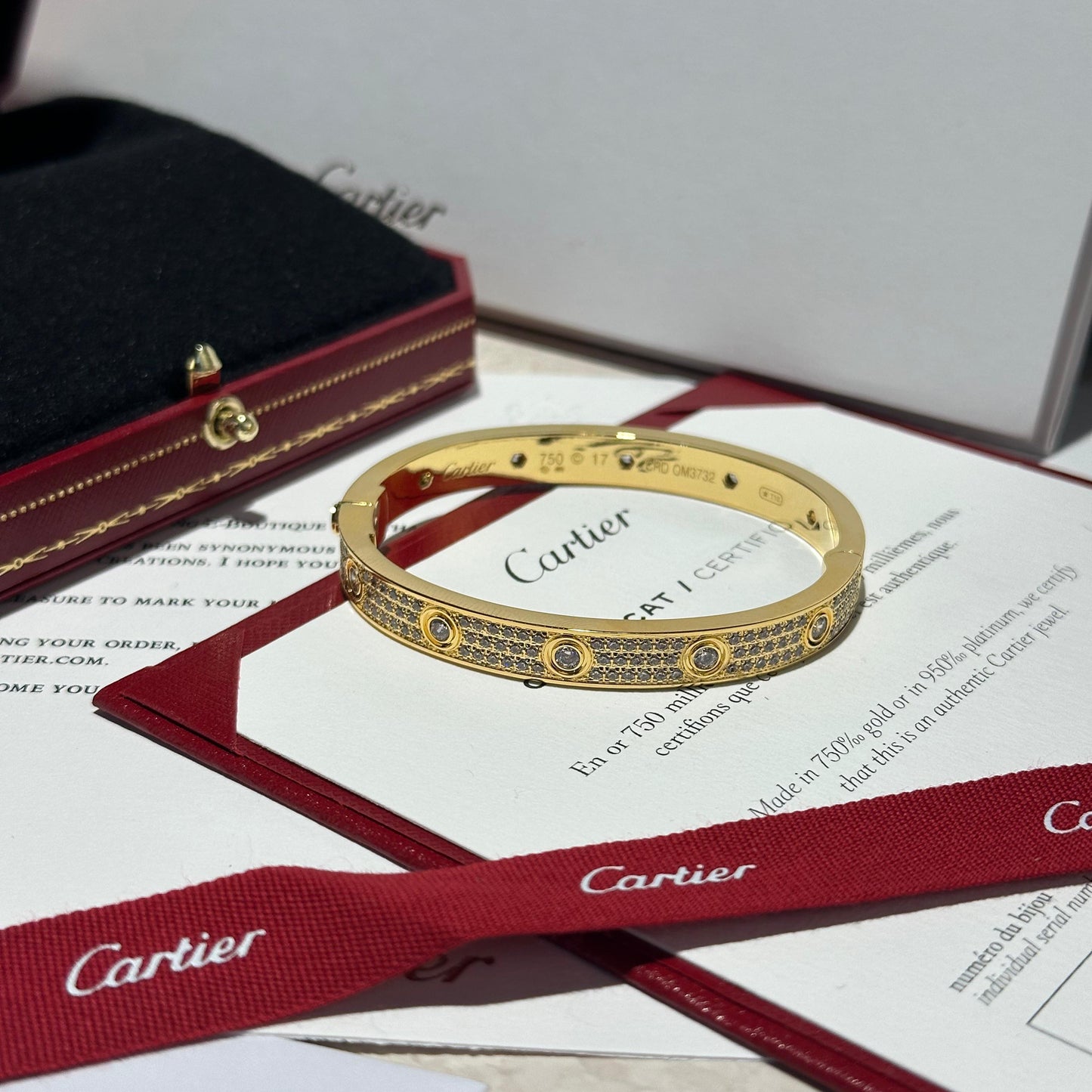 Cartier LOVE bracelet, small model, paved