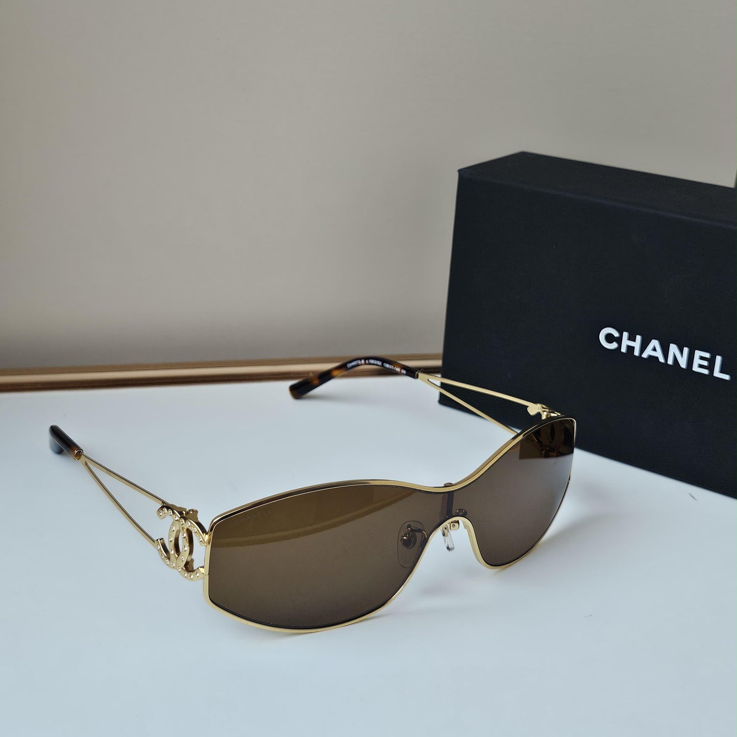 Chanel 4073-B Crystal CC Logo Sunglasses